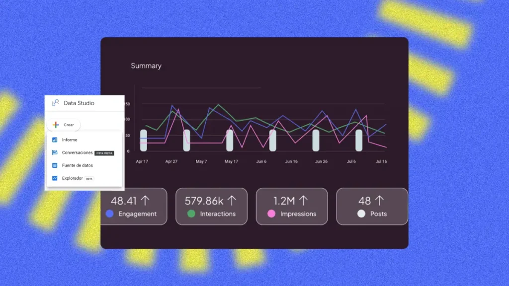 dashboard redes sociales data studio